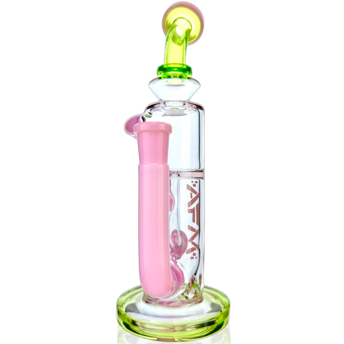 10" AFM Glass Bilbao Colored Glass Recycler Dab Rig