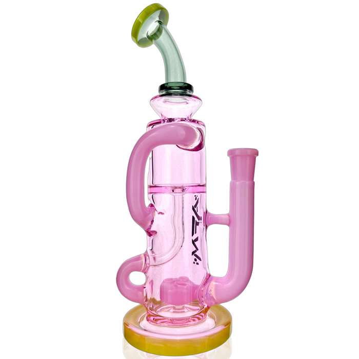 10" AFM Glass Bilbao Colored Glass Recycler Dab Rig