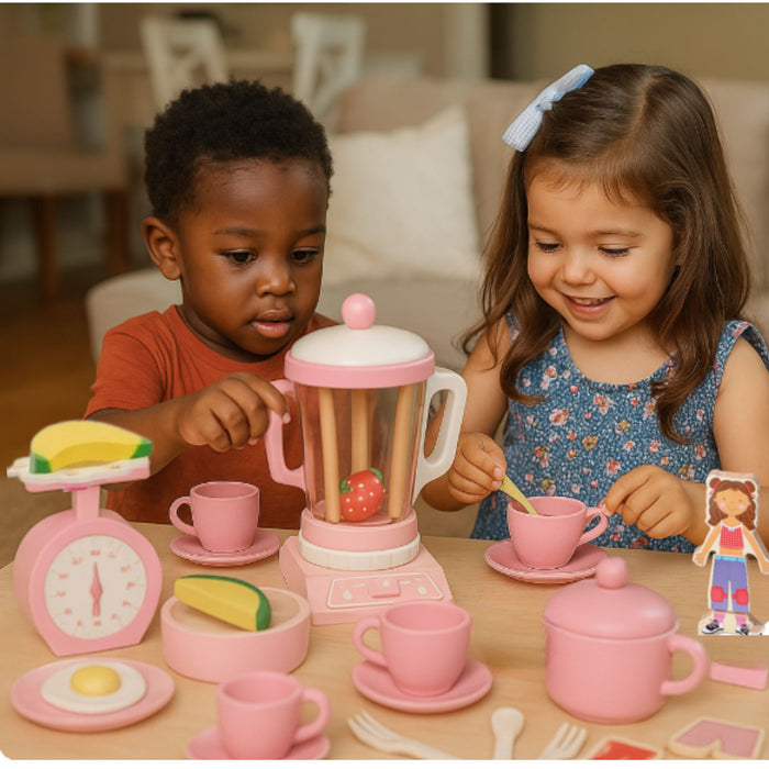 100+ Pieces | Wooden Pretend Play Mega Bundle | Dollhouse Set for Classrooms