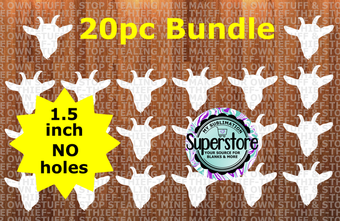 1.5 inch - Goat Head  - (great for badge reels & hairbow centers)