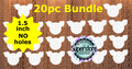 1.5 inch - Pig Head  - (great for badge reels & hairbow centers)