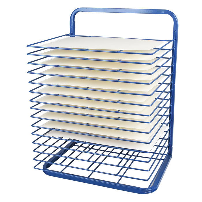 15-Shelf Sturdy Paint Classroom Drying Rack | Sturdy Powder-Coated Wire | Free-Standing