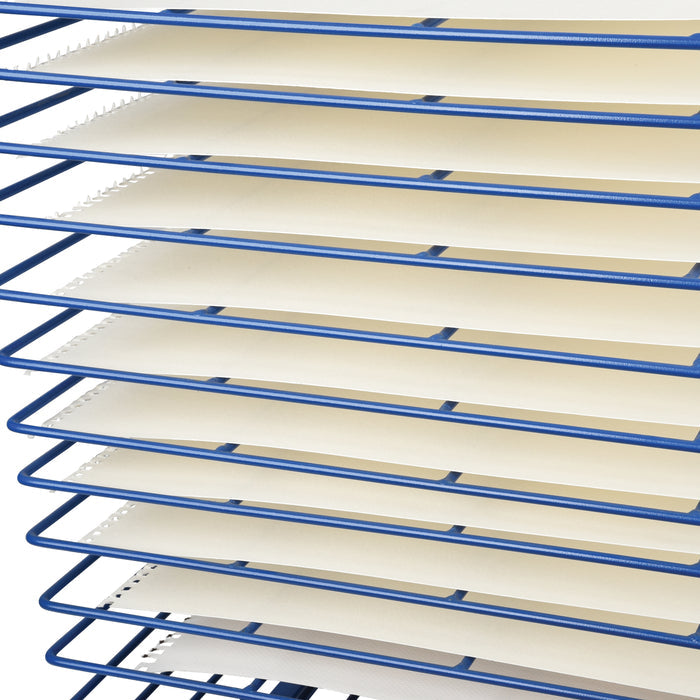 15-Shelf Sturdy Paint Classroom Drying Rack | Sturdy Powder-Coated Wire | Free-Standing