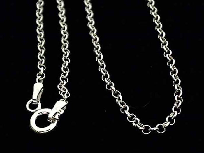 18" Thin 2mm Rolo Chain, Sterling Silver