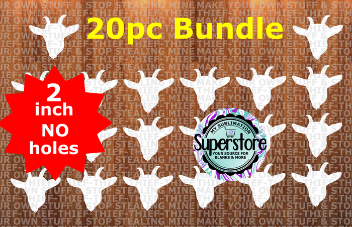 2 inch - Goat Head  - (great for badge reels & hairbow centers)