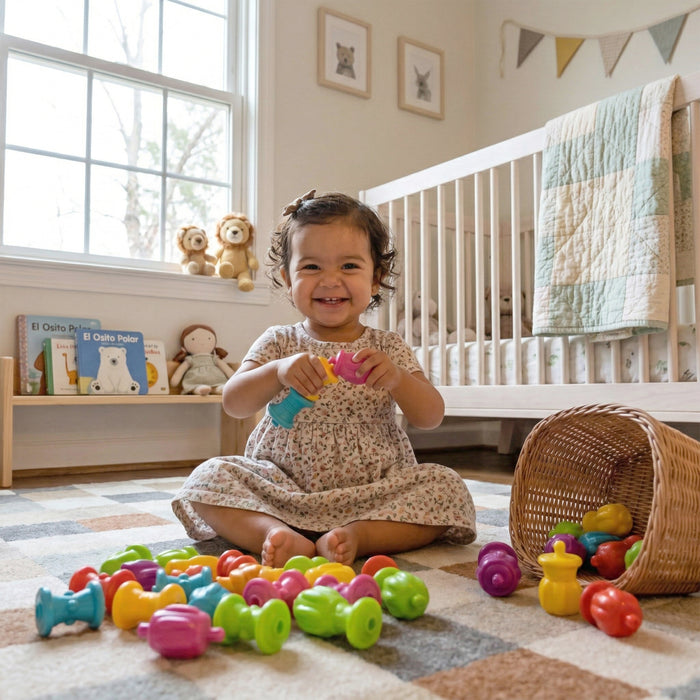 24-Piece Snap Bead Set | Easy Snap & Sort Toy for Toddlers