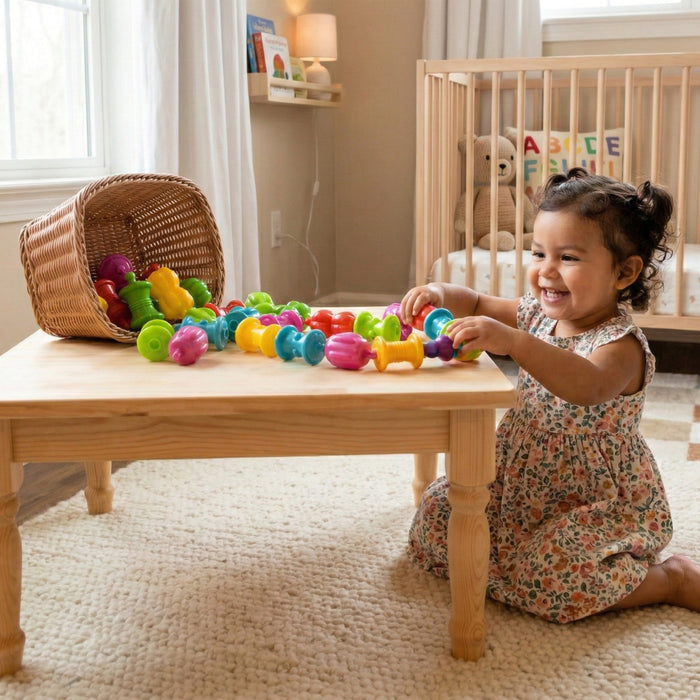 24-Piece Snap Bead Set | Easy Snap & Sort Toy for Toddlers
