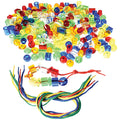 250 Giant Transparent Beads with 8 Laces