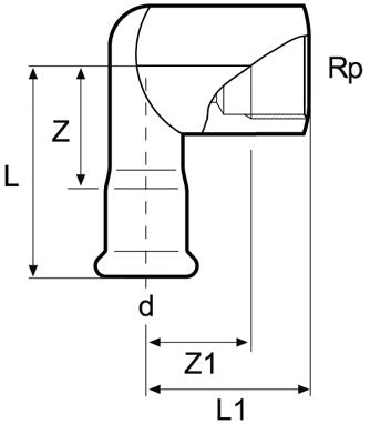 Technical drawing of a cylindrical object with dimensions labeled