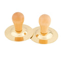 3.5" Finger Cymbals with Wooden Handles - 1 pair