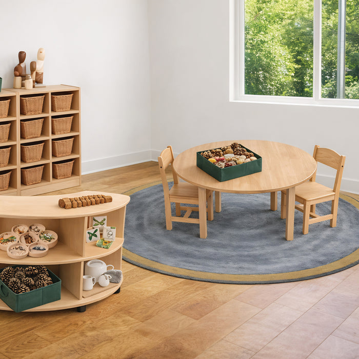 36" Round Solid Hardwood Table & 2 Chairs Set | Child-Sized