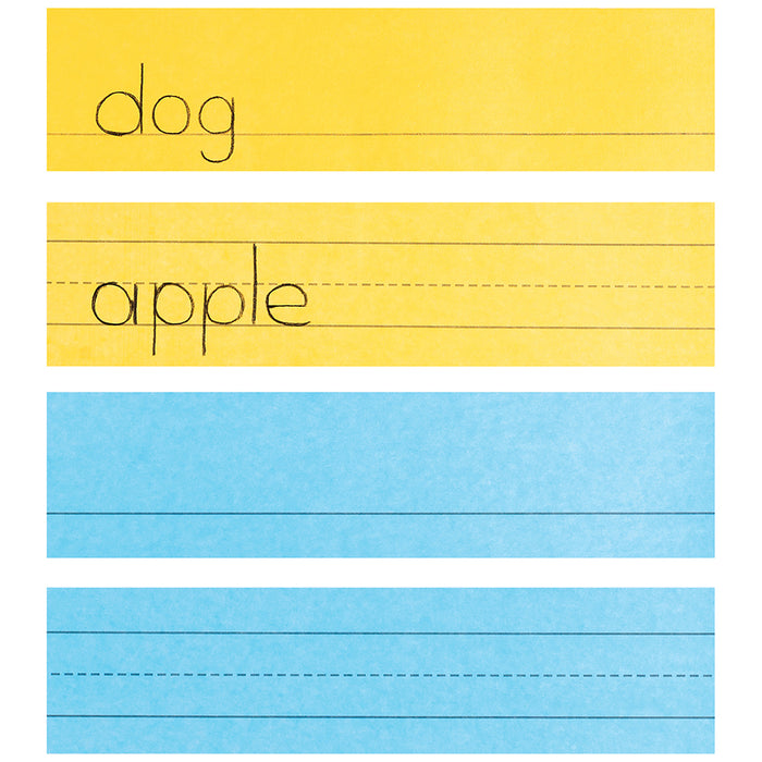 Sample of writing on mini sentence strips
