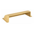 A 4x10 matte gold dome deflector design in a white background