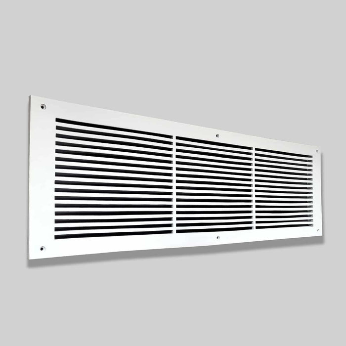 8" x 30" Air Return Grille | Cast Aluminum HVAC Return Vent Cover | Modern Linear Design | Wall, Ceiling & Floor | VR109
