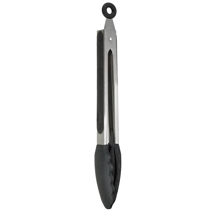 9" Silicone Tipped Locking Tongs on a white background at Addison West