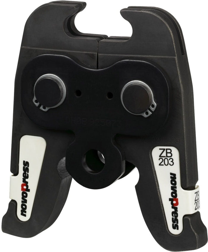 Black and white device with 'novopress' and 'Zardoni' branding on a white background
