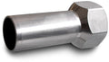 Metal fitting with hexagonal head on a white background
