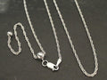 Adj up to 20", 1.5mm Rope Chain, Sterling
