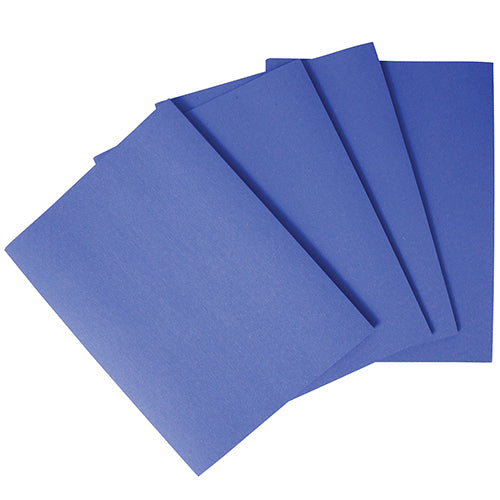 A stack of blue construction paper sheets.