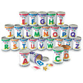 Alphabet Soup Sorters | 26 Color-Coded Cans with Letters & Photo Cards