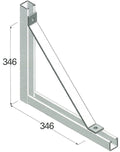 Airenergy Dev angled brace in 422mm, metal construction, designed for structural support and reinforcement.