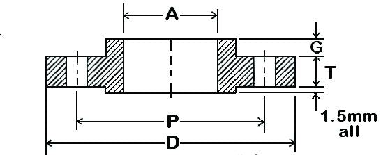 Stainless steel ANSI Class 150 backing ring for Europress fittings, suitable for 15mm (1/2 inch) pipe connections.