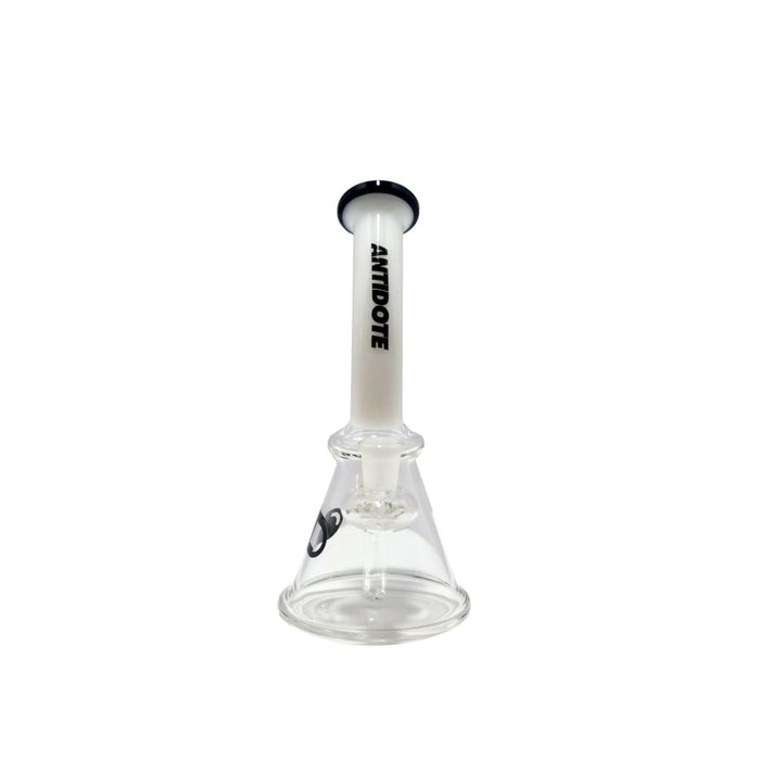 Antidote Glass Vial Rig with white stem, beaker base in Yorba Linda