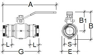 Airenergy Dev ball valve pipe for plumbing, showing a close-up of the 20mm metal ball valve connected to piping system.
