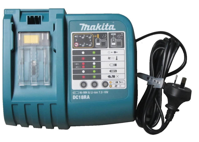 blue Battery Charger with black power cord