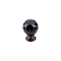 Black Crystal Knob 1-3/8 Inch