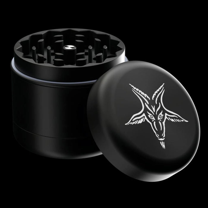 Blackcraft Cult black metal herb grinder with Baphomet logo