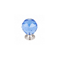 Blue Crystal Knob 1-3/8 Inch