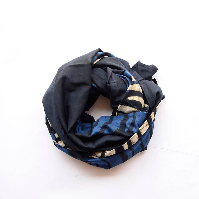 Blue Moon Blockprint Scarf