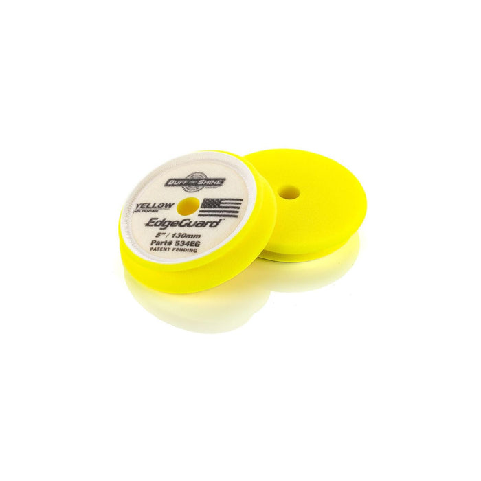 Buff and Shine EdgeGuard 5" Yellow Polishing Pads 2-Pack available at Auto Obsessed in Canada