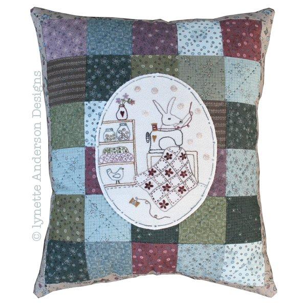 Busy Stitching Pillow by Lynette Anderson