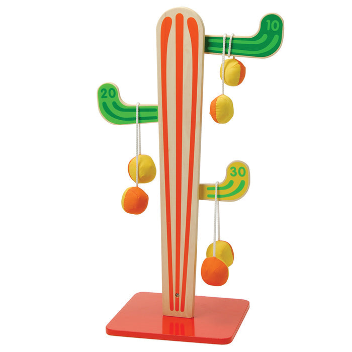 Cactus Tossing Game | Wooden Hand-Painted Target Game