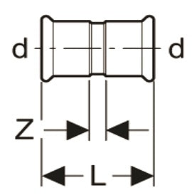 Technical drawing of a cylindrical component with dimensions labeled