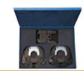 Set of metal brackets in a blue box