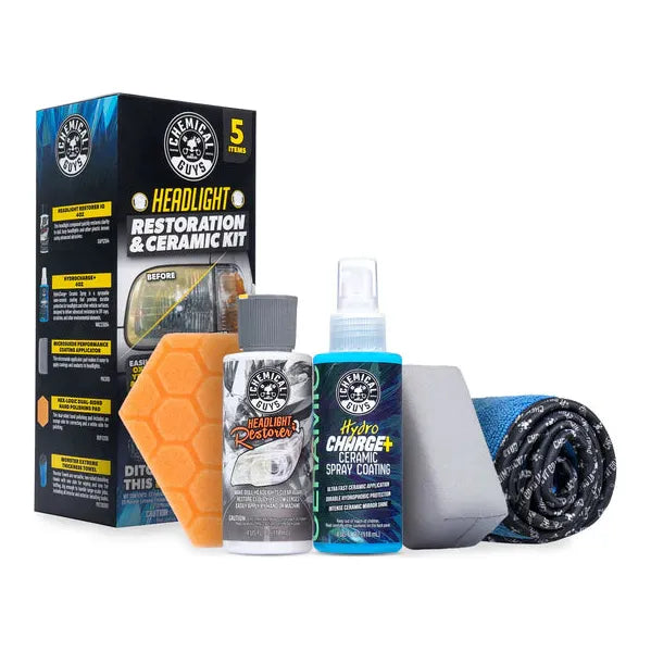 Chemical Guys Headlight Restoration & Ceramic Kit at Auto Obsessed Canada – restore clarity and protect headlights with ceramic coating.