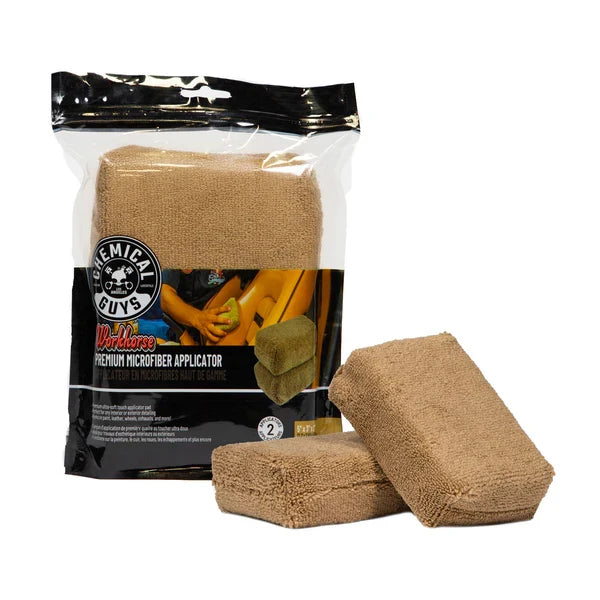 Chemical Guys Workhorse Premium Applicator, Tan 2-Pack MIC28402 - Auto Obsessed