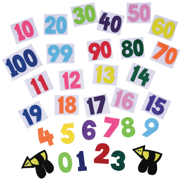 Fabric numerals for Chicka 123 Book
