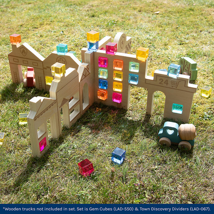 Using Gem Cubes with Town Dividers Outside in the Sun