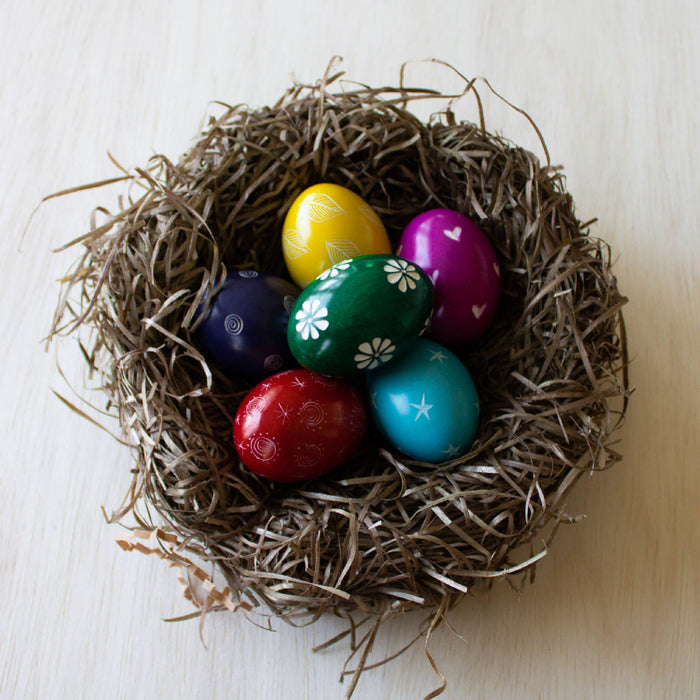 Colorful Etched Eggs