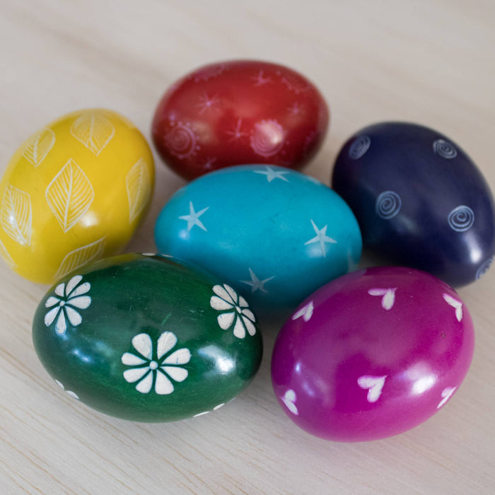 Colorful Etched Eggs