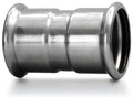 304 stainless steel coupling by Airenergy Dev, Europress model, 139.7mm length, designed for secure pipe connections.