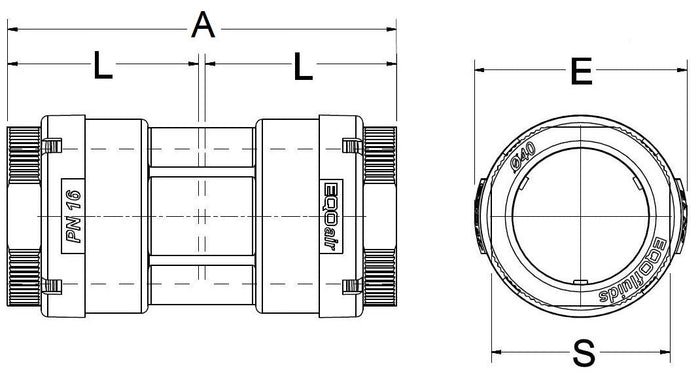 Technical drawing of a cylindrical component with dimensions labeled