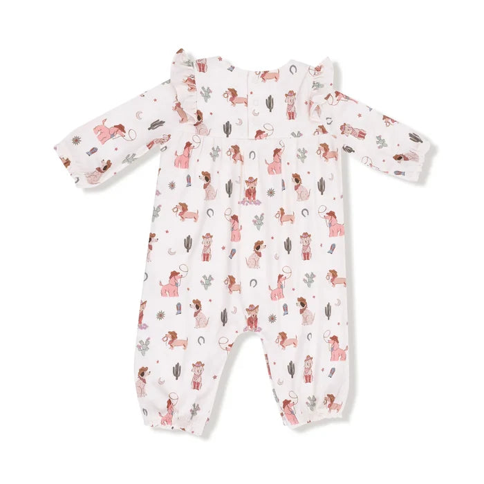 Cowgirl Dogs - Ruffle Sleeve Romper