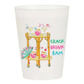 Sip Hip Hooray Crack Drink Bam Frosted Cups-Set of 10