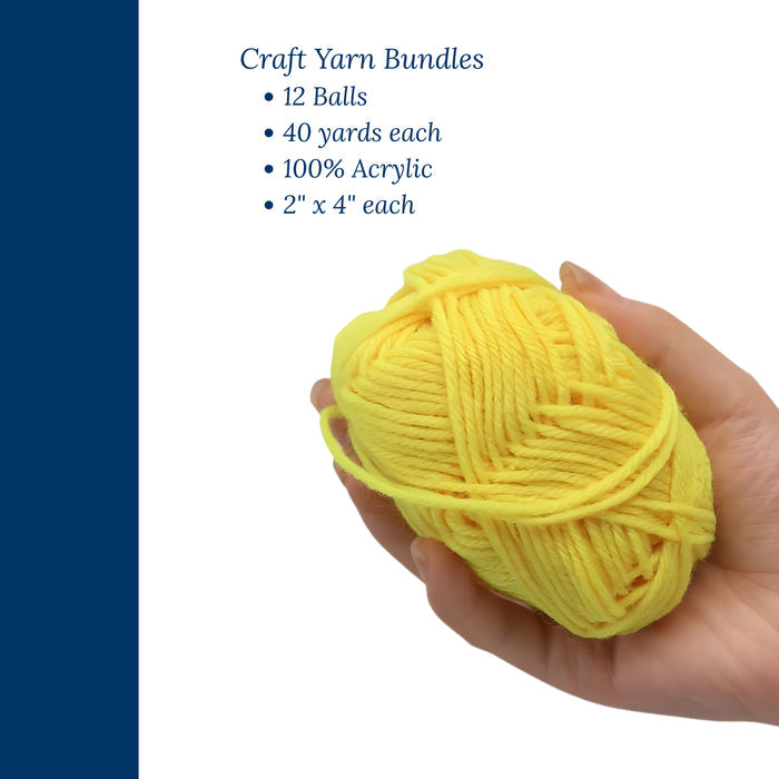 Craft Yarn - Set of 12 Bundles