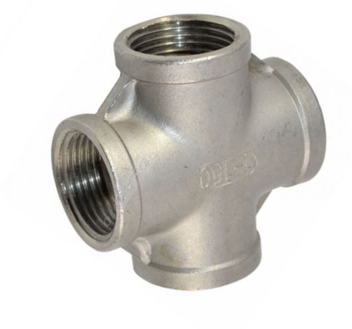 Stainless steel Cross equal thread size in 4 directions